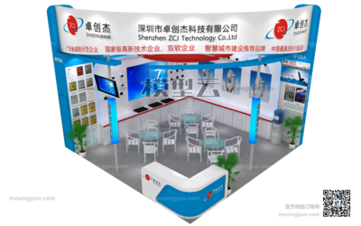 卓創(chuàng)杰科技展覽 展臺模型與圖文設(shè)計(jì)的融合之道